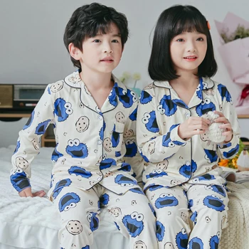 Copii Pijamale 2021 Primăvară Fete Baieti Pijamale Pijamale Copii Haine pentru Sugari, Animale de Desene animate Seturi de Pijama din Bumbac pentru Copii Pijamale 7