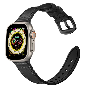 Correa pentru apple watch ultra band 49mm din piele curea din silicon pentru iwatch 8 7 45mm 41mm 6 5 4 se 44mm 40mm 2 42mm 38mm benzi
