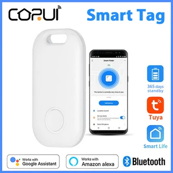 CoRui Tuya Mini GPS Tracker Breloc de Alarmă Anti-Pierdut Finder Wireless Bluetooth-compatibil 2-mod de Căutare a Copilului Sac de Companie GPS de Localizare 7