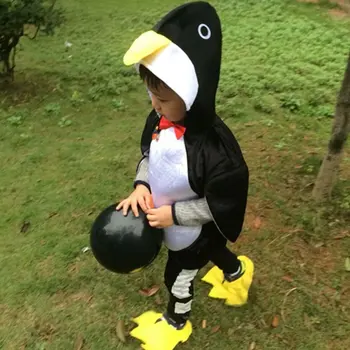 Crăciun Costum Pinguin Pentru Baby Boy Fata Hanorace Copil Cu Gluga Top+Pantofi Set Copii Cosplay Haine 3