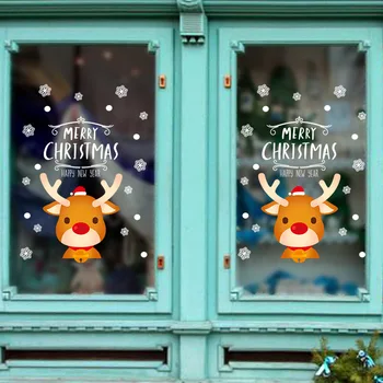 Crăciun fericit Autocolante de Perete DIY Decoratiuni de Craciun pentru Casa Magazin de Ornamente Geam Autocolante de Crăciun Anul Nou 2021 1