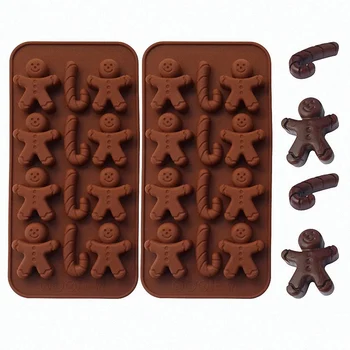 Crăciun-o Forma de Silicon Ciocolata Mucegai Non-stick de Fondant Cookie Tavi de Copt Crăciun Copaci Bomboane Om turtă dulce Cadou de Mucegai Instrumente 15