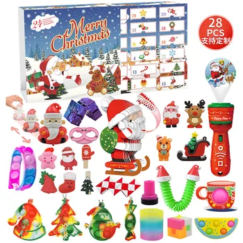 Crăciun Orb Cutie Advent Calendar Pachet Anti Stres Toys Kit De Relief De Stres Frământa Copii Jucărie Amuzant Complicat Cadou De Crăciun