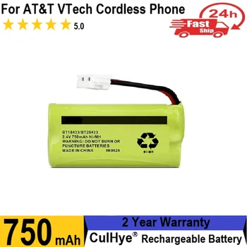 Culhye BT18433 / BT28433 2.4 V 750mAh Ni-MH Baterie pentru AT&T VTech Telefon fără Fir CS6229 BT184342 BT1022 12