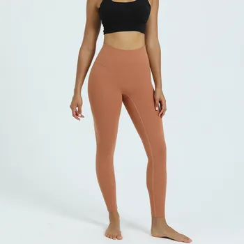 Culoare Solidă Femei Pantaloni Sport Strans De Talie Mare De Piersici Hip Yoga Jambiere De Formare Cuprinzător Wicking Moale Îmbrăcăminte De Fitness