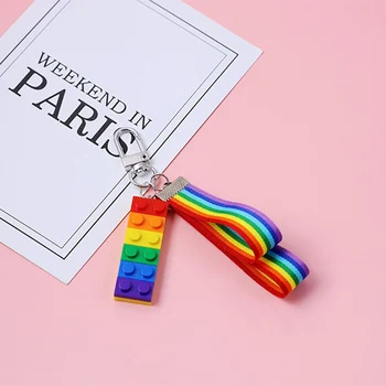 Curcubeu de Mere Capsuni Bloc Cheie Lanț LGBT de Homosexuali și Lesbiene Guler Punk Accesorii Femei și Bărbați Mândrie Breloc Cadouri