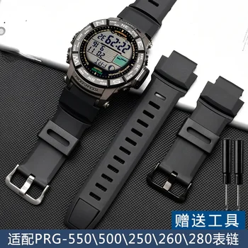 Curea de Ceas silicon pentru Casio G-shock Watchband Protrek PRG-500 510 550 280 250 PRG-260 270 500 PRW-3500 2500 5100 Trupa 18mm