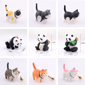 Cutie Panda Cat Forma se Ocupe de clanțe de Alamă de Bază Mânere pentru Dulap Dulap dulap Dulap Sertar Trage