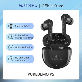 Căști fără fir ENC seturi de Căști Bluetooth HD de Apel de Anulare a Zgomotului Căști rezistent la apa IPX5 Sport Căști cu Microfoane 2