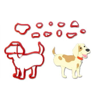 Cățeluș Drăguț Câine Roșu Cookie Cutter Fondant De Decorare Tort De Zahăr Ambarcațiuni Lollipop