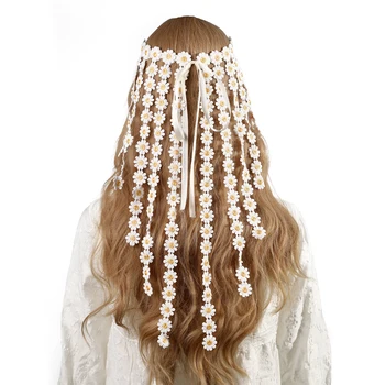 Daisy Streamer Hairband Benzile De Păr Fete Călătorie De Vară De Moda Accesorii De Par Pentru Femei Etnice Bohemia Articole Pentru Acoperirea Capului Bentita 14