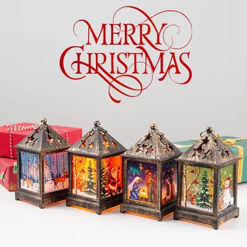 De Crăciun, Halloween Vânt Lanterna Led-Uri Electronice Lumânare Lumina Moș Crăciun Om De Zăpadă Merry Chrismas Decor Pentru Casa Copac Xmas Decor Noel