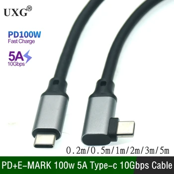 De TIP C-C Cablu USB C 5A E-MARK PD 100W USB 3.1 Gen2 10Gbps 4K 60Hz Video de Încărcare de Date Linie de Putere Pentru VR Computer Laptop-uri 5m