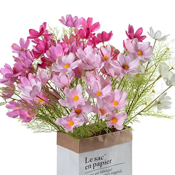 De înaltă Calitate Flori Artificiale Real Atingere de Mătase Galsang Flori Coreopsis pentru Desktop Grădină Acasă DIY Decor Nunta cu Flori