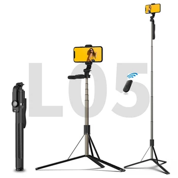 De înaltă Calitate Rotație de 360 Declanșator Wireless Selfie Stick-L05 Cu Mult Trepied 149cm Lungime Extensibil Selfie Trepied 4