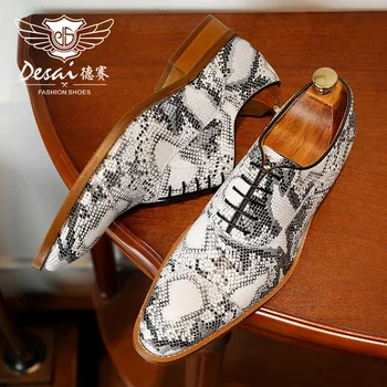 Desai din Piele Barbati Pantofi Snake Model Goodyear Pantofi Pentru Bărbați Încălțăminte de Brand de Afaceri 2022 Barbati Casual 7
