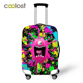 Desene animate 3D Bagaje de Călătorie Capace de Protecție Femei Barbati Colorate valiza bagages rulete Fete Valiza de Călătorie Accesorii