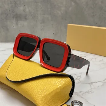 Designer de lux de Mare Cadru Gros Ochelari pentru Barbati Nuante de Călătorie Ochelari de Culoare de Moda Despicare Pătrat Supradimensionat ochelari de Soare Femei 9