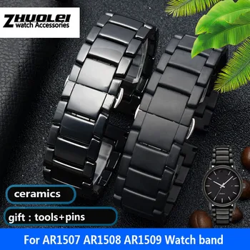 din Ceramică de înaltă calitate watchband pentru AR1507 AR1508 AR1508 Samsung Galaxy watch S3 viteze 46mm ceas bratara curele de 22mm 7