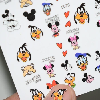 Disney Autocolante Unghiilor Mickey si Minnie Desene animate Folie de Culoare 3D Adeziv de Unghii Arta Decorativa Decal Slider D001-D078 1BUC 16