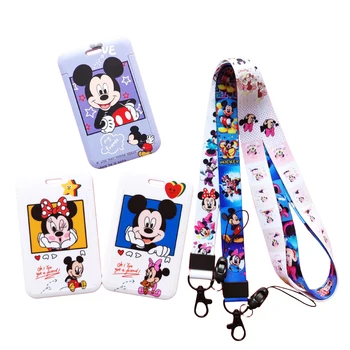 Disney Mickey Minnie Fete, Baieti Capac Card de Student Caz Funie Angajat Caz Șnur ID Numele Titularului Cardului 4