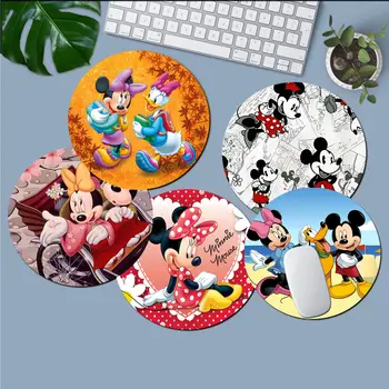 Disney Minnie Mouse-URI Valul Rotund Tastatura Mat de Masă Mat Elevii Cabinet Gamer Desktop Mousepad Cupa Rogojini Pentru PC Masa de Calculator