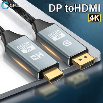 DisplayPort la HDMI compatibil-Adaptor Cablu 4K DP la HDMI Pentru Laptopul la Proiector Video Convertor Audio, Display Port Cablu 11