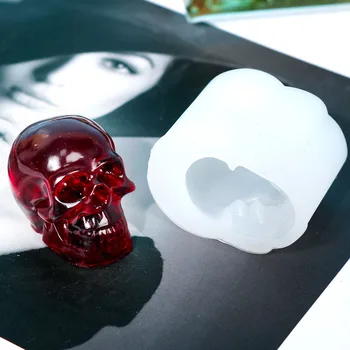 DIY Craniu de Cristal Rășină Epoxidică Mucegai Craniu Pandantiv Brățară Colier Silicon Mucegai 7