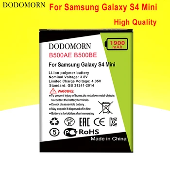 DODOMORN B500BE Baterie Pentru Samsung Galaxy S4 Mini GT-i9190 i9192 i9198 i9195 Înaltă Calitate +Numărul de Urmărire 10