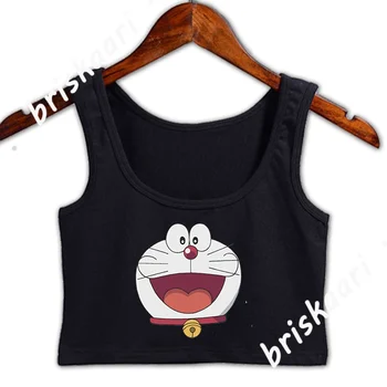Doraemon Fata Crop Top pentru Femei Model Stil de Vară Anti-Rid Nou Stil Personaliza Top Vintage S-2xl Vesta