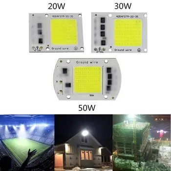 Drive-Gratuit LED COB Chip Lampa 15W 20W 30W 50W 220V Inteligent IC Nu este Nevoie de Driver Bec LED-uri de Inundații Lumina Reflectoarelor Diy de Iluminat 1