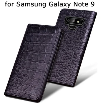 Exclusiv Vânzarea de Lux din Piele Acoperire pentru Samsung Galaxy Nota 9 de Caz Manual Personalizat Flip Telefonul Geanta Piele Nota 9 SM-N9600 3