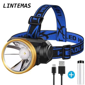 Far USB Reîncărcabilă Led Faruri Impermeabil Camping Ciclism Portabil Mini Far Ultra Luminos de Pescuit Cap Lanterna