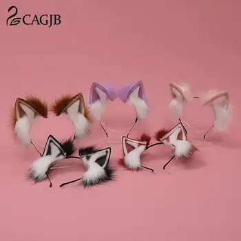 Femei Lolita Plus Ornamente De Păr De Animale Urechi De Pisică De Păr Accesorii De Petrecere Păr Cercuri Anime Cosplay De Lux Elemente De Recuzită