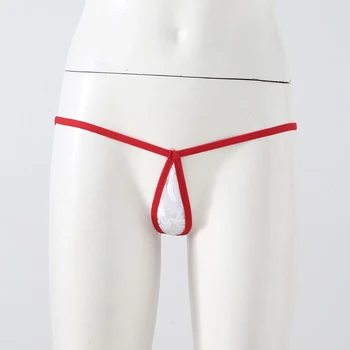 Femei Micro G-string Low Rise Thong Lenjerie Vedea prin Lace T-spate Mini Bikini Bottom