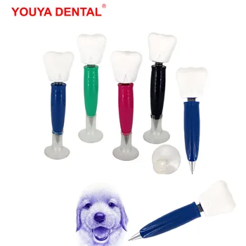 Forma dintilor Pix Roller Pix Albastru Umple 0,5 mm Creative de Primăvară Cap de agitare Pixuri Dentare Stomatologie Dentist Cadouri Noi 3