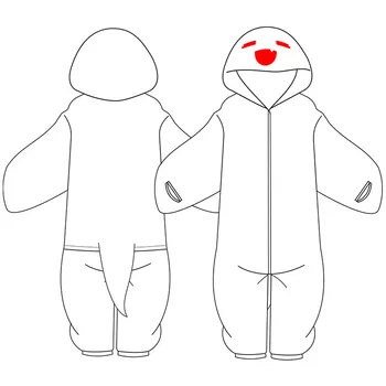 Genshin Impact Hu Tao Spectrul Pijamale, Salopete de Iarna Flanel de Pluș desene animate pentru Adulți Cosplay Costum Kigurumi
