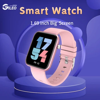 GILEO 2022 Ceas Inteligent de Ritm Cardiac tensiunea Arterială Smartwatch Pentru Barbati Femei Android IOS