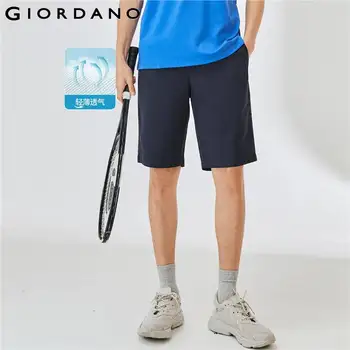 Giordano Bărbați Pantaloni Scurți Cordon Talie Elastic Pantaloni Scurți Ușoare Multi-Buzunar 100% Bumbac Casual Pantaloni Scurți De Vară 01102339 13