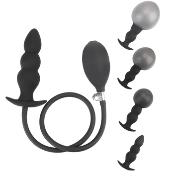 Gonflabile Anal Plug Dilatator Jucarii Sexuale Pentru Femei, Bărbați Homosexuali Super Mari, Supradimensionate Umfla Expandable Butt Beads 14