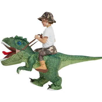Gonflabile Costum de Dinozaur de Echitatie T Rex Aer Sufla Amuzant Petrecere Costum de Halloween pentru Copii 4