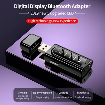 GOOJODOQ Bluetooth USB 5.0 Transmițător Receptor Afișaj LED Player MP3 Aux Car FM TV PC-ul TF Audio Stereo Adaptor Boxe Acasă 4