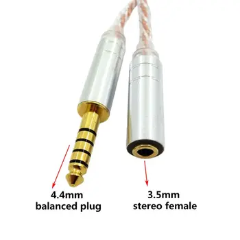 HIFI Echilibru Cablu Audio de sex Masculin 2.5 mm la 3.5 mm 4.4 mm de sex Feminin Căști Cablu de Conversie Adaptor de Linie