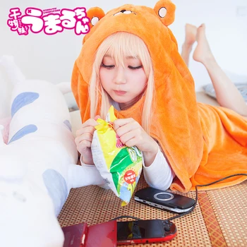 Himouto! Umaru-chan Mantie Anime Umaru Chan Doma Umaru Cosplay Costum de Flanelă Pelerine Pătură Moale Capac Hoodie 6