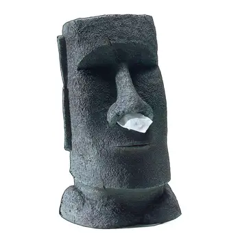 Hârtie Caseta De Țesut Recipient Rasina Eco-Friendly Moai Din Insula Paștelui Piatră Mașină De Țesut Titularul Figura Șervețele Șervețele De Toaletă Din Hârtie 15