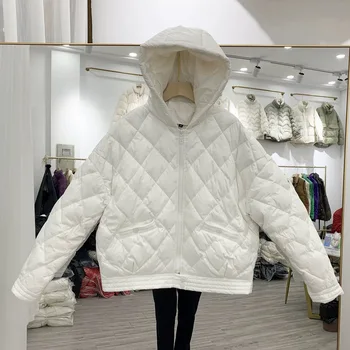 Iarna Alb Rață Jos Jacheta Pentru Femei Scurte Uza 2022 Coreene Noi Edition Alb În Jos Jacheta Cu Guler Picioare Trend 11