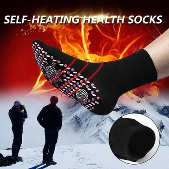 Iarna Auto-încălzire Magnetic Femei Sosete pentru Barbati Sine Încălzit Șosete Tur Terapia Magnetică Confortabil Masaj Cald Șosete sub Presiune 15