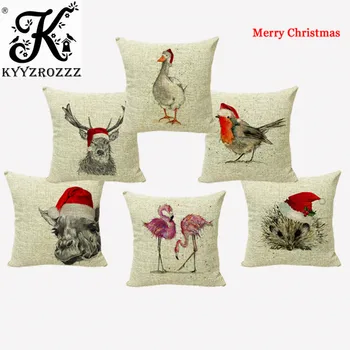 Iarna Oferte Speciale Cadouri De Crăciun Acasă Decor Canapea Pernă Acoperă Flamingo Mouse-Ul Elan Camel Model Animal Aruncat Perna Caz 9