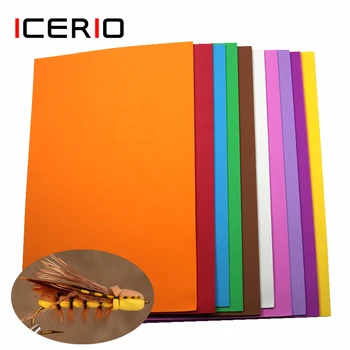 ICERIO 10 Culori 2mm Spuma EVA Hârtie Ant Iarba Hopper Beetle Caddis Fly Tying Material Zboară Foaie de Spumă 11