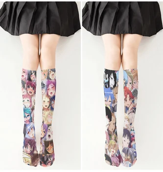 Imprimare 3D Vițel Șosete Anime Model de Personalitate JK Student Frumoase Șosete Picior Subțire Japonez Drăguț Dulce Tub Mediu Ciorapi 1